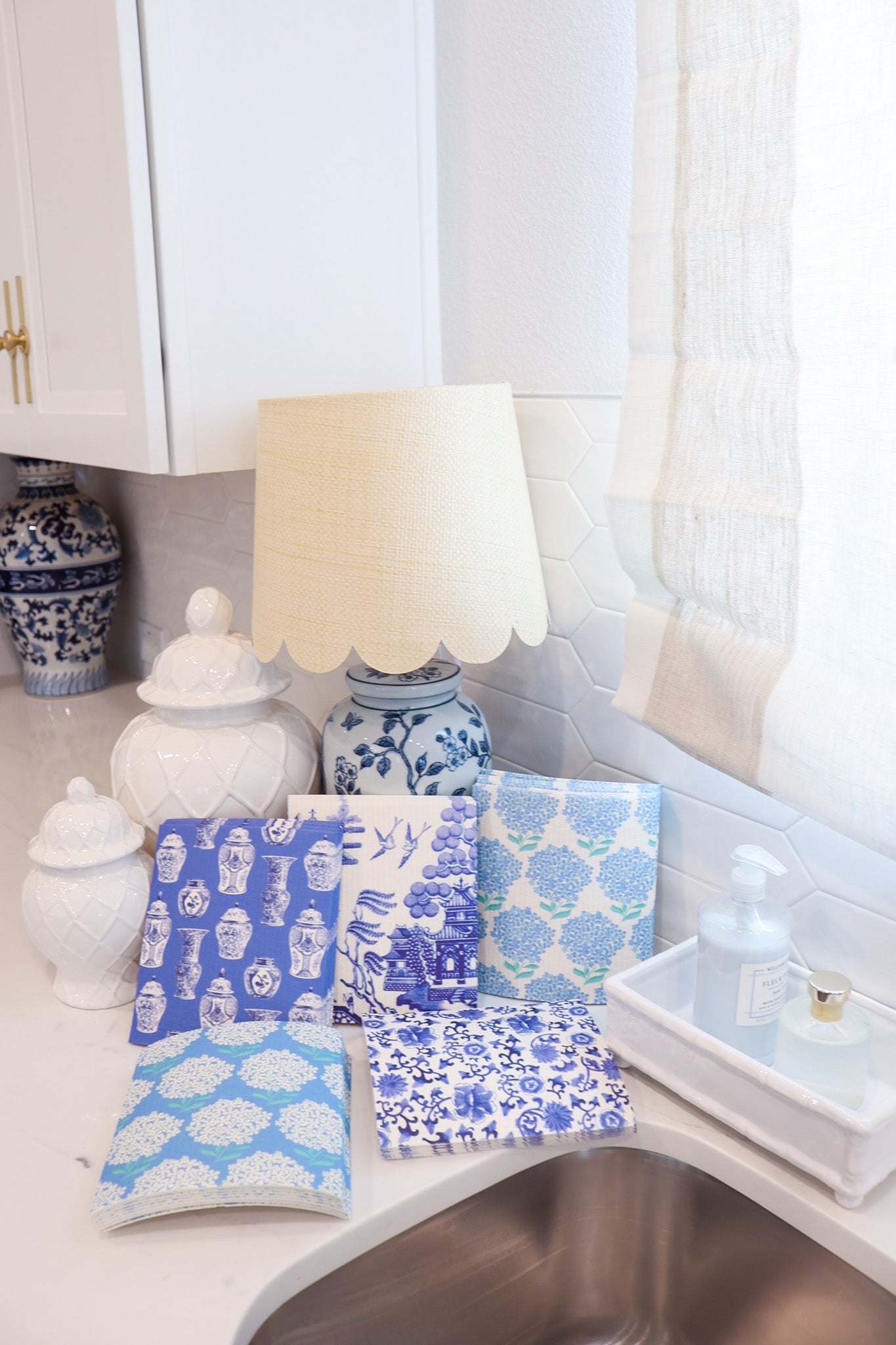 White Hydrangea Cleaning Cloth